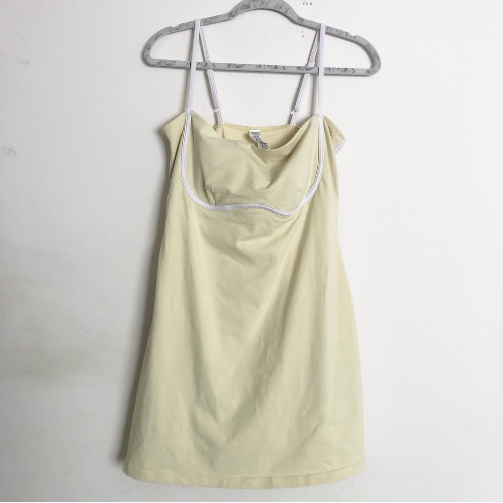 Alo Yoga Airbrush Streamlined Dress Lemon Ice/White   L - Picture 5 of 14